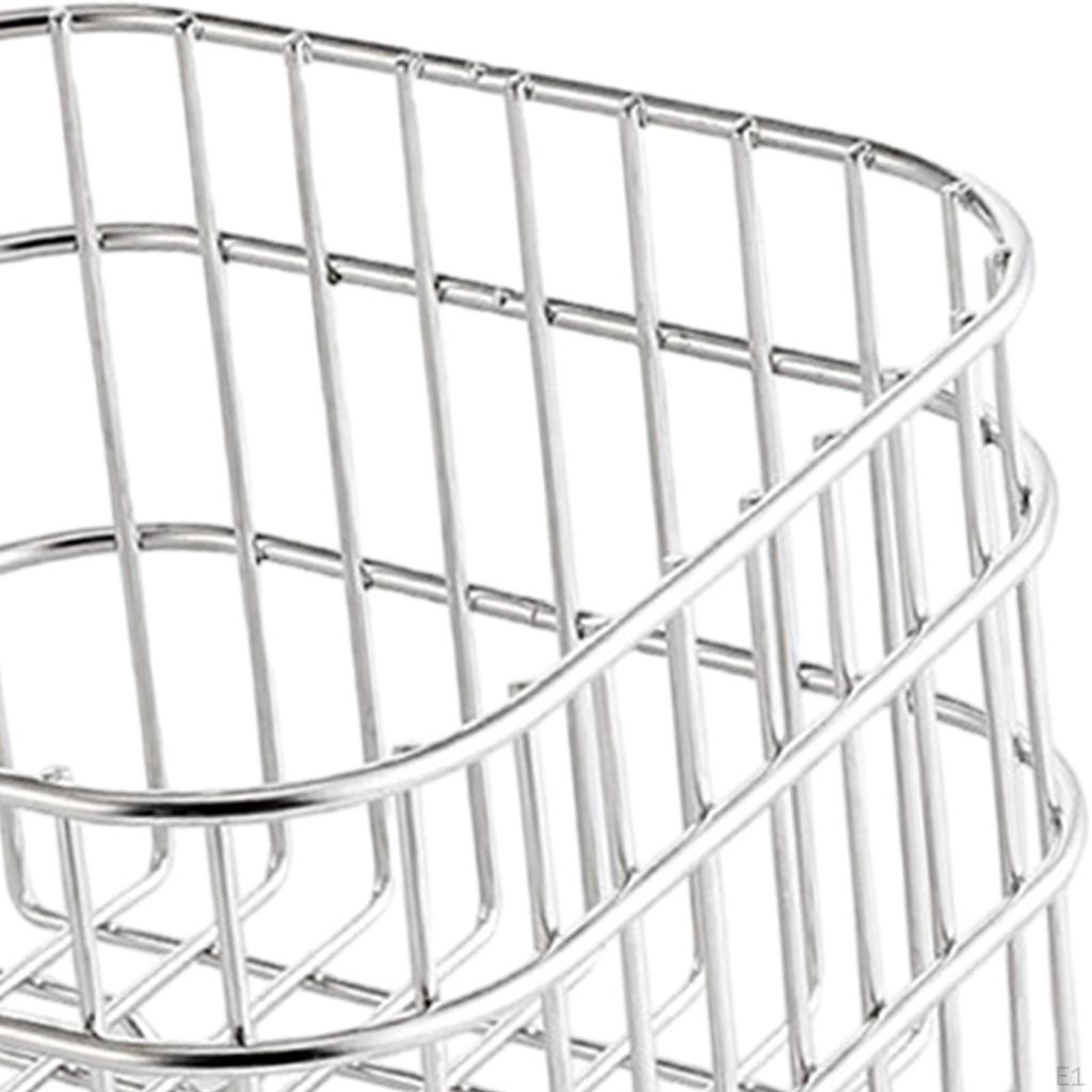 Kompaktowy metalowy kosz druciany do organizacji domu