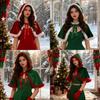 Vintage Christmas Hooded Cape With Polyester Material For Festive Event Wear