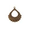 Irregular Oval Frame Connectors Moon Hammered Texture Links For Earring Making
