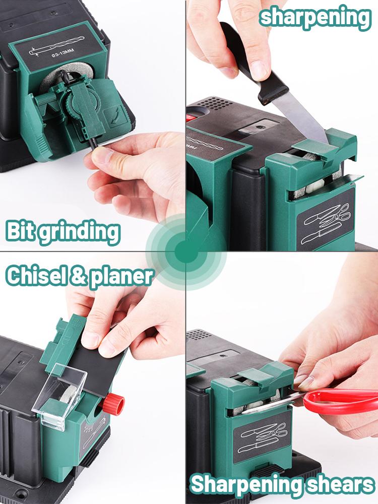 Drill Bit Sharpener Electric Sharpener Drill Bit Knife Scissor Sharpening Tools Multitask Sharpening Machine for Chisel HSS