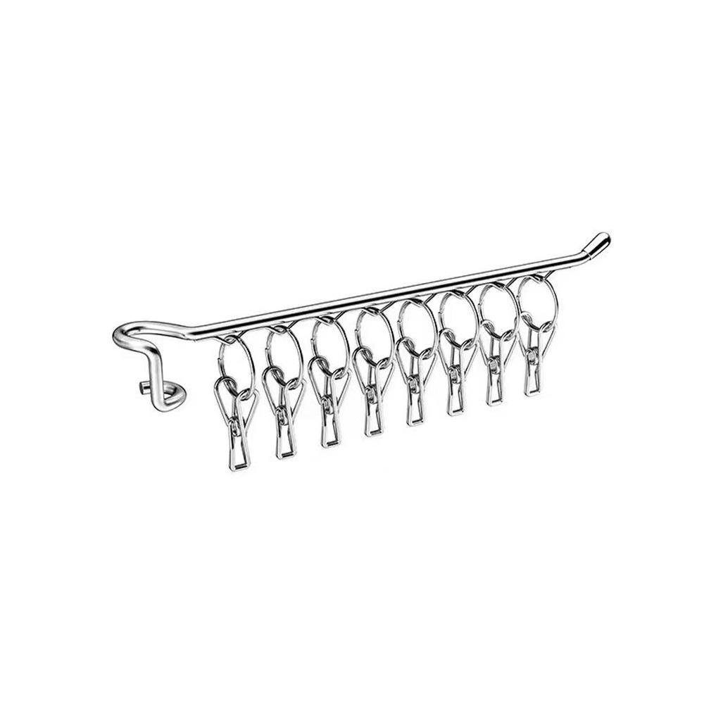 Stainless Steel Socks Drying Rack 8/10 Clips Drying Clips Durable Laundry Hanger  Closet Organizer