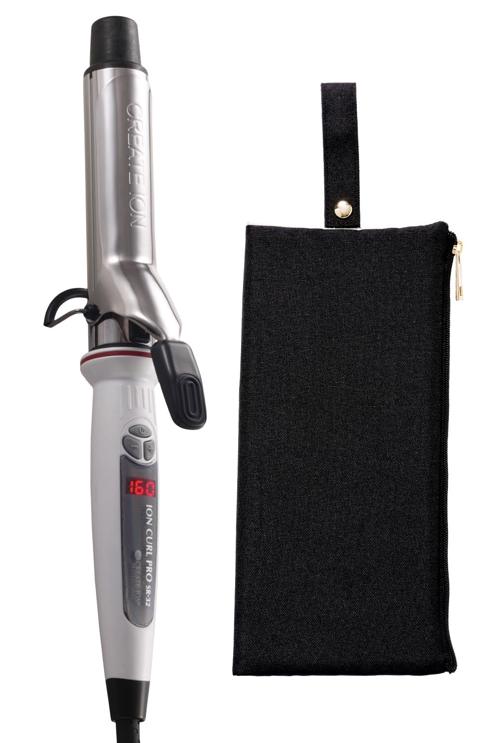 

[Авторизованный розничный продавец] CREATE ION Pro Щипцы для завивки SR-32 C73310 + Термостойкий чехол для утюжка для волос (черный) набор. Создайте плойку ION 32 мм.