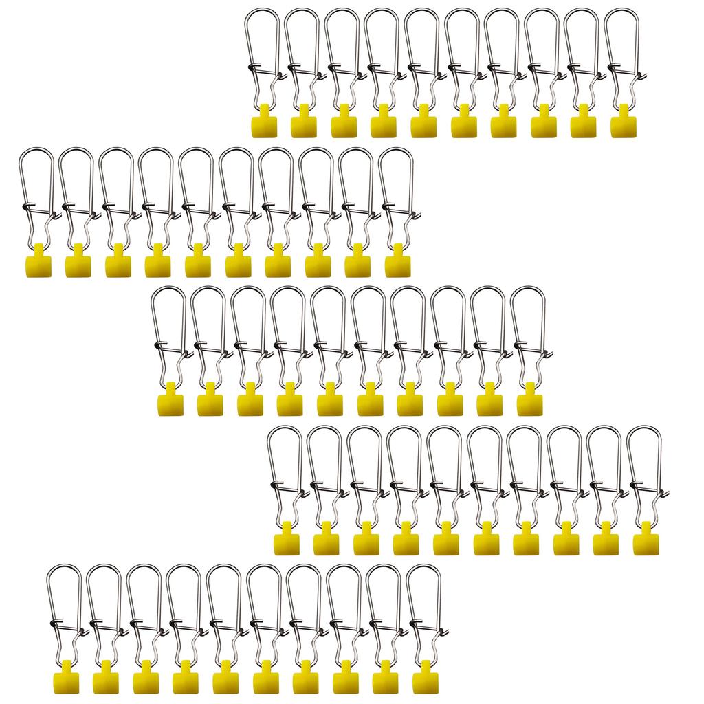 50pcs Duo Lock Snap Fishing Line Sinker Slides Sinker Line Connector Sinker Slider Swivel Saltwater Fishing Accessories