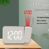 LED Mirror Projection Clock: Creative Desktop Alarm with Temperature, Date & Time Display
