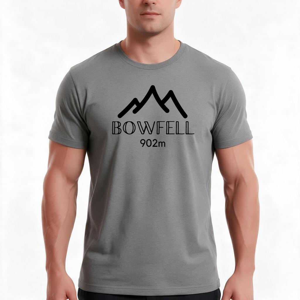 Bowfell 902m TShirt Summer Casual Cotton Tee Oversized Streetwear Tops Vintage Graphic Print Loose Fit Short Sleeve