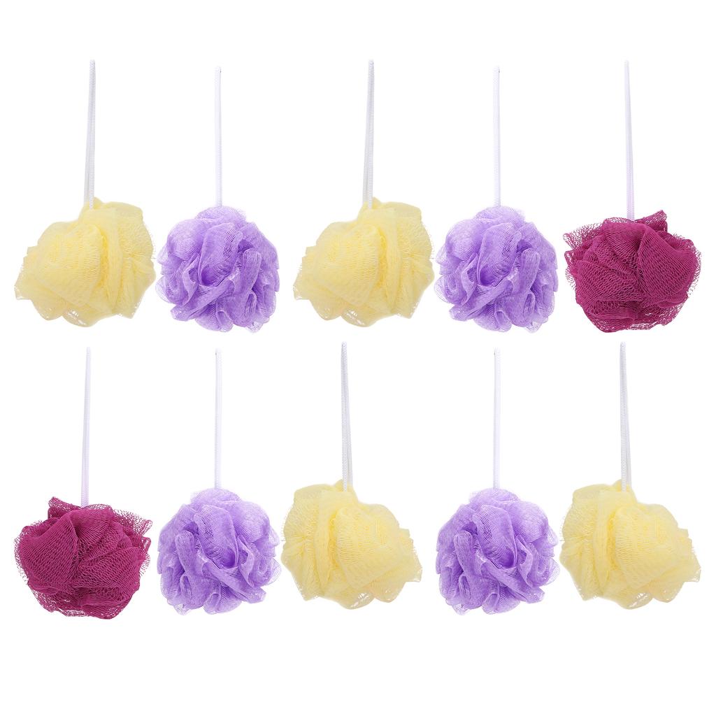 10pcs Bath Shower Sponge Home Travel Portable Exfoliating Bath Loofah Body Scrubber