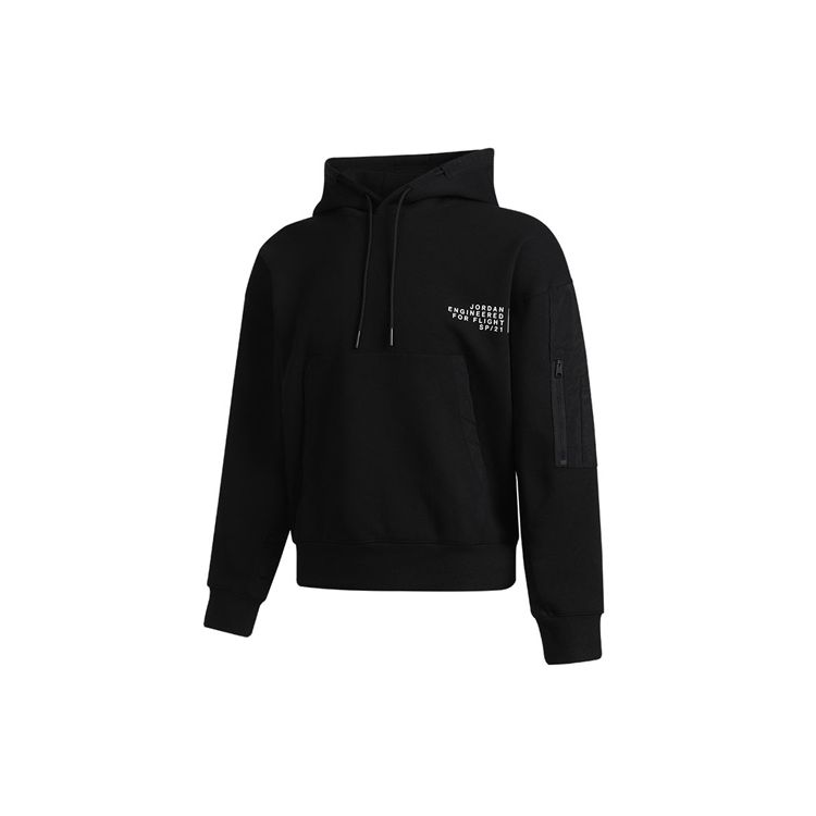 Jordan 23 Engineered Strick-Print Pullover Hoodie Herren Oberteile Schwarz CZ8273-010