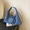 Korean Version of Casual Canvas Bag Bag Large Capacity Women's Armpit Bag 2025 New Simple Shoulder Tote Bag One Piece Hair