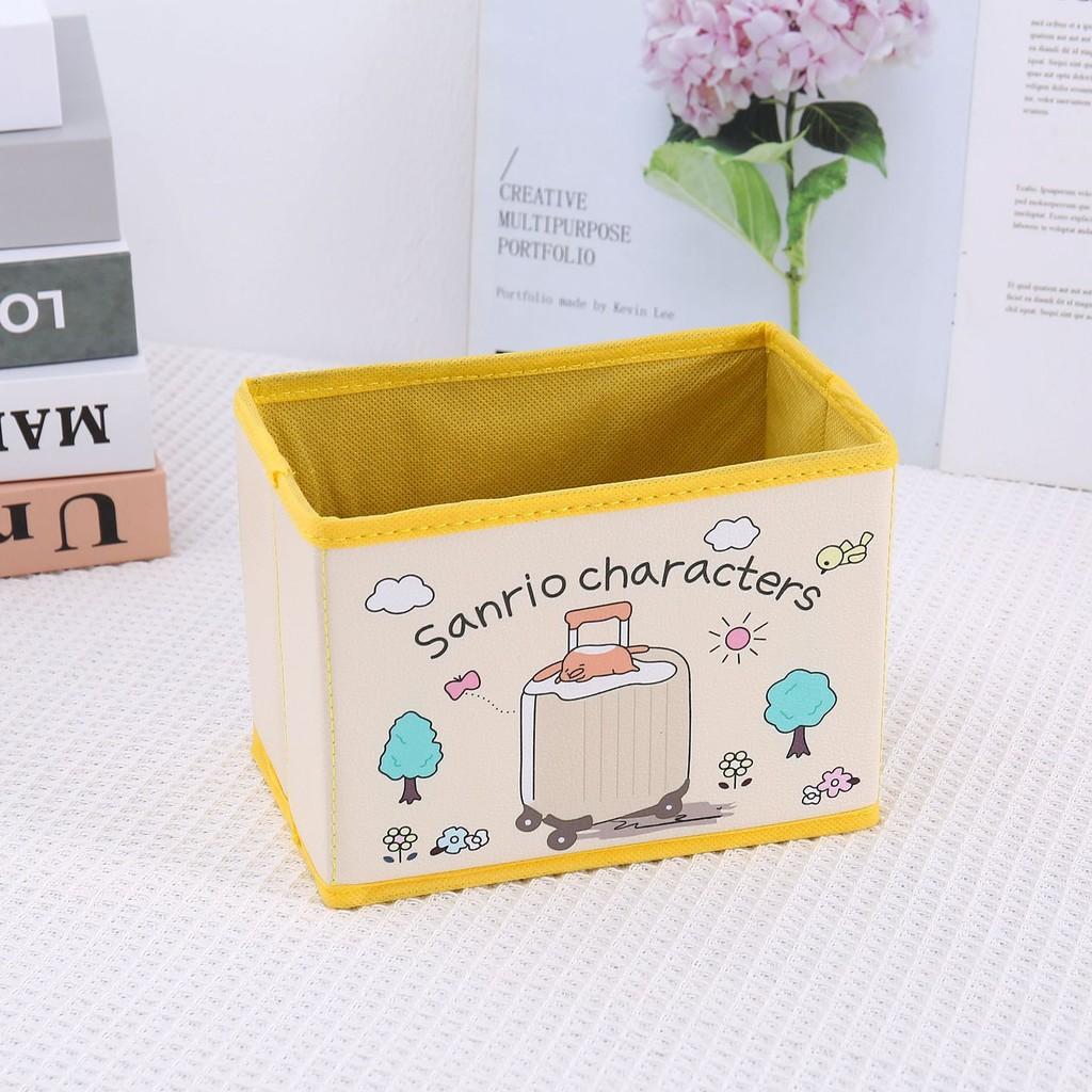 Hello Kitty Kuromi Cinnamoroll My Melody Pattern Foldable Desktopstorage Box For Office And Bedroom Decluttering