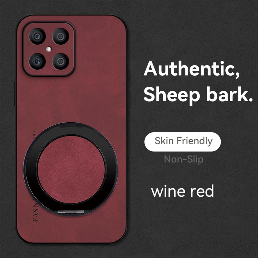 

Luxury Sheepskin Magnetic Leather Holder Phone Case For Honor Magic 7 Lite 5 6 7 Pro X9C X8A X7A Stand Shockproof Back Cover For Honor X8 (4G)