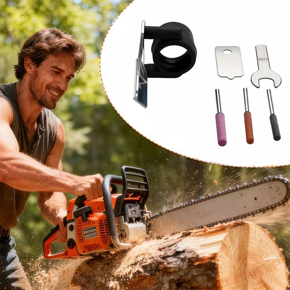 6pcs Metal Accessories Chainsaw Sharpening Attachment Kit Outdoor Gardening
