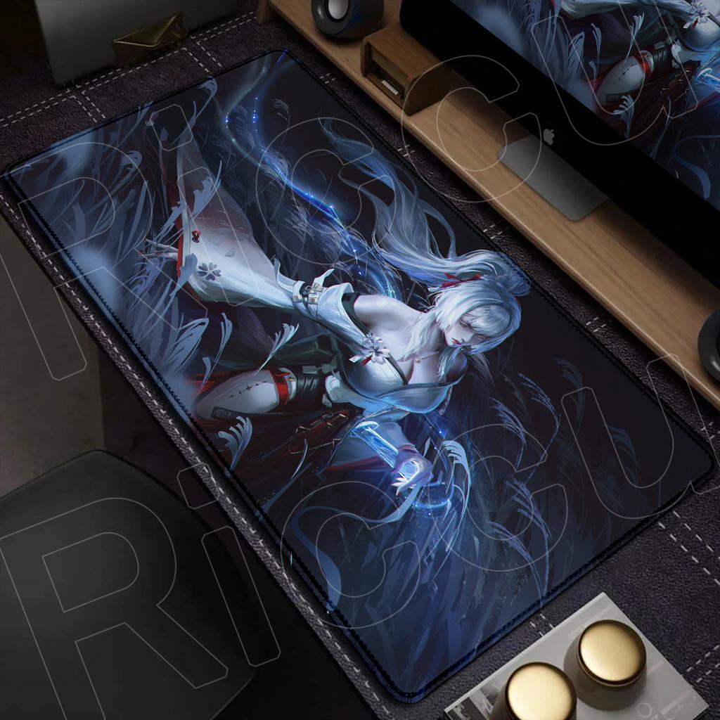XXL Hiyuki Wuthering Waves Gaming Mouse pad PC accessories Computer keyboard Anime Non-slip Rubber HD Printing Desk Mat carpet