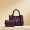 Stylish Handmade Woven Women's Basket Bag: Lightweight, Luxurious, Versatile for Shoulder, Crossbody, or Hand-Held Use.
