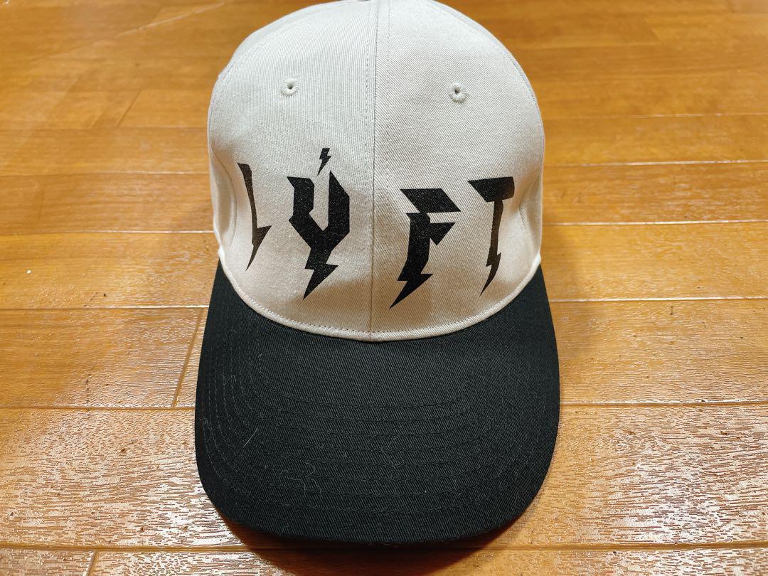 

[USED] LYFT Thunder Logo Cap Hat White Black