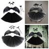 Halloween Bat Costumes Set Skirt Headband Clothes Suit Photo Props Wing with Wand for Women