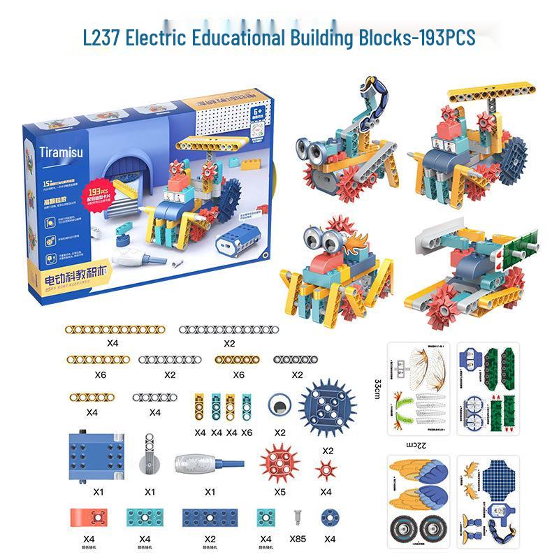 Children's Rechargeable Electric Engineering Building Blocks - Interactive, Large Particle STEM Toys