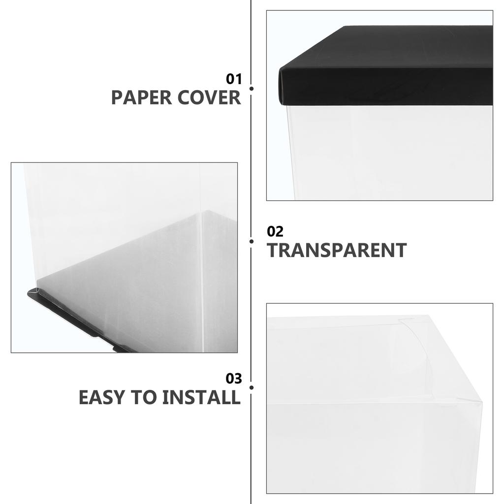 Boîte à gâteaux transparente, boîtes d'emballage alimentaire d'anniversaire, conteneur de stockage carré, papier composite, cuisson