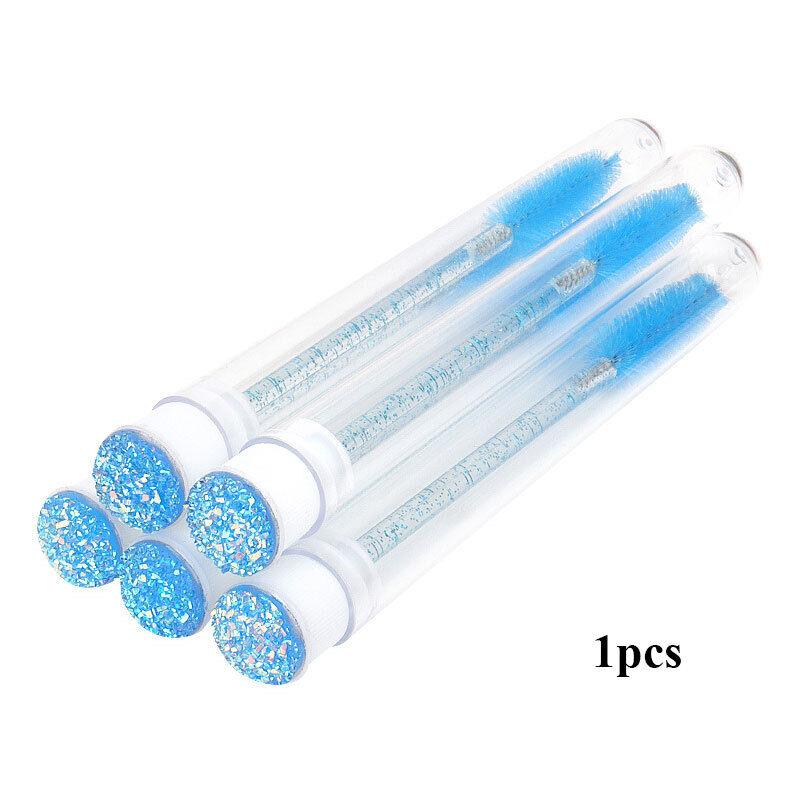 3pcs Eyelash Eyebrow Brush Mascara Wands Diamond Tube Crystal Handle Lash Applicator+