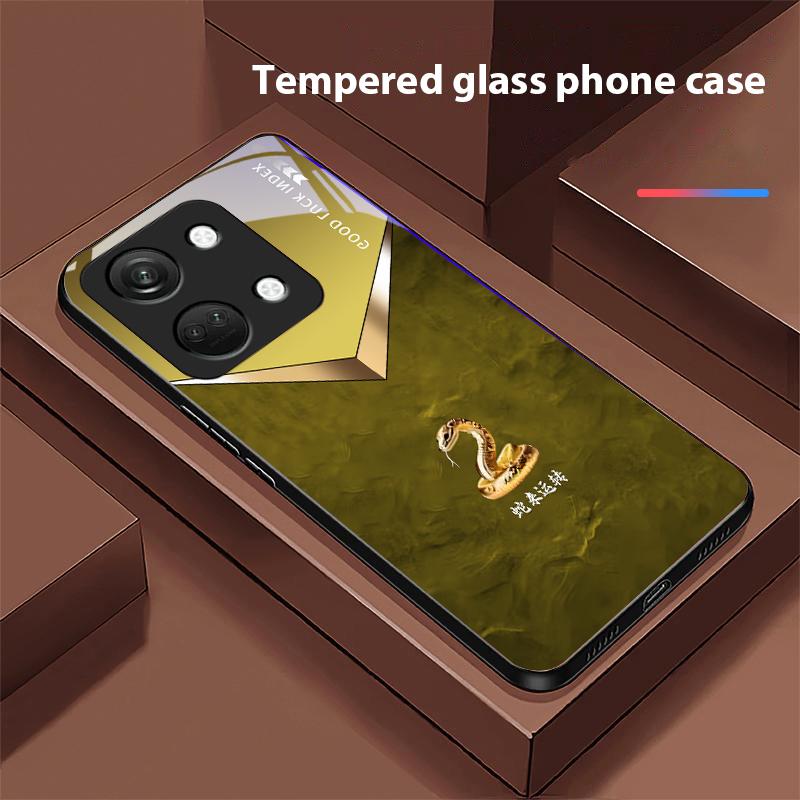 Schlangen Kommen Zu Für OnePlus Nord 3 5 6T 7 Pro 8 12 10T Reno8 Lite 5G 10R Nord N30 Hartschale Gehärtetes Glas Handyhülle Schwarz