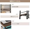 DEWEL Folding Desk with Storage Computer Telework 60cm X 30cm X 70cm Adjustable Easy Compact Shelf, Desk, Desk, (W) (D) (H), 3-Stage Shelf, Assembly,