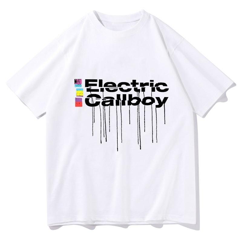 2025 Běžné tričko Helma Electric Callboy Módní potisk Top Tričko Léto Nové Lehké a Tenké Pánské Dámské Topy Krátký Rukáv