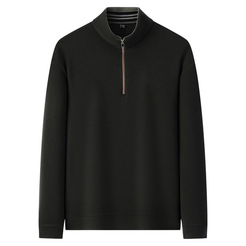 FIRS Men's Modal Blend Mock Neck Quarter-Zip Sweatshirt
