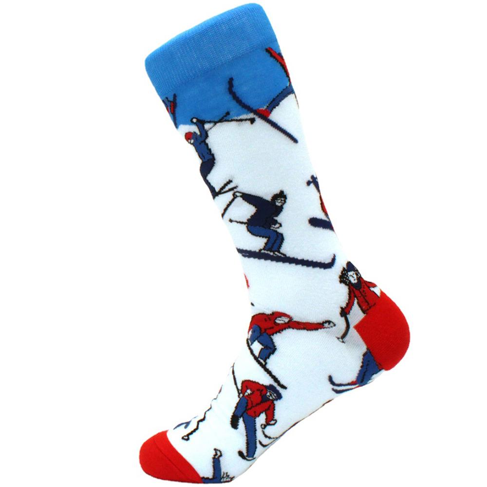 Calcetines de invierno coloridos para hombre algodón peinado suave de llevar cálidos Divertidos Felices hombre mujer calcetines largos Calcetines de hombre vestido de negocios