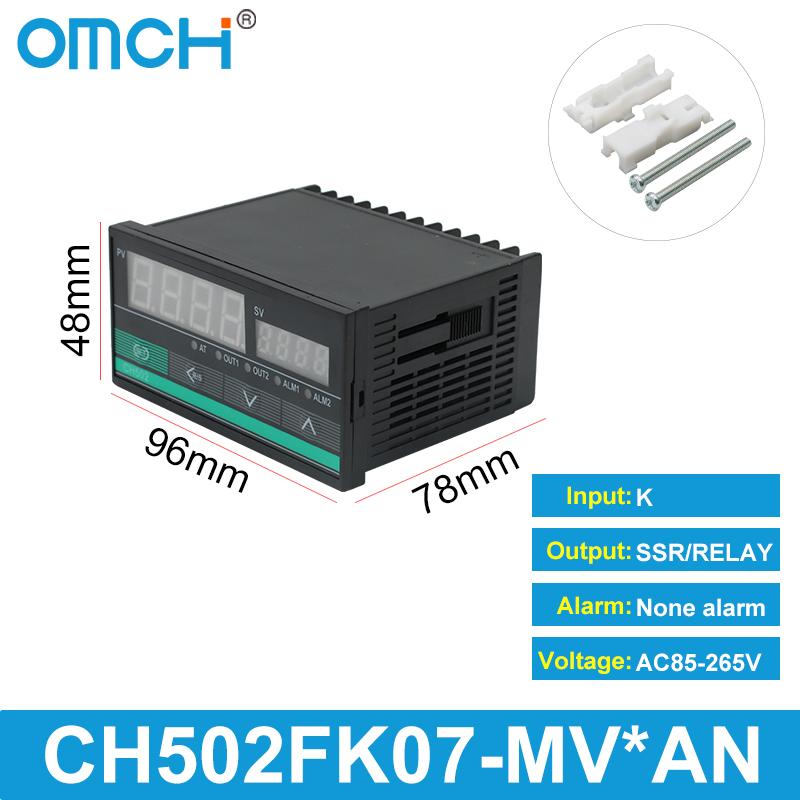 OMCH CH102 CH-B Series CH402 CH502 CH702 CH902 Digital PID Temperature Controller 0-1300℃ SSR/Relay Dual Output K-type Input