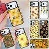 Sunflower Floral Phone Case For iPhone 17 Air 14 15 13 12 Max Cover For Apple 16e 11 Pro Max Plus Coque