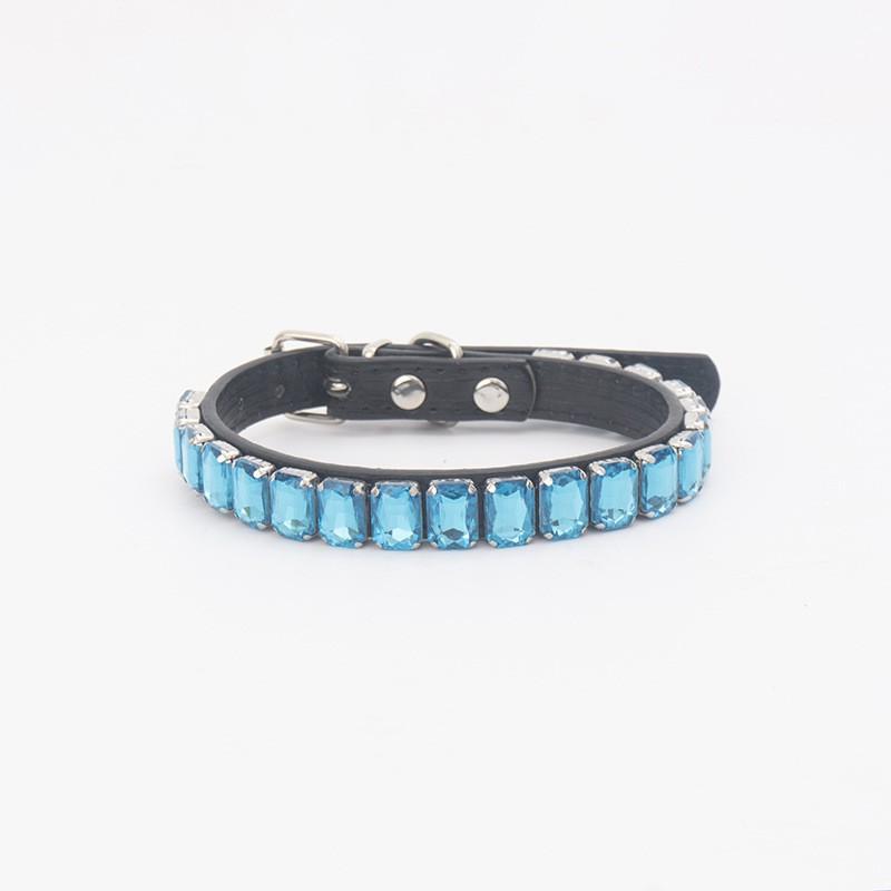 Luxury Rhinestone PU Leather Adjustable Pet Collar Dogs Cats Fashion Jewelry All Sizes