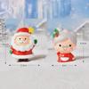 8pcs Miniature Christmas Figurine Set Christmas Decoration Fairy Snowman Santa Claus Miniature Figurines Xmas Gifts DIY Home Decor