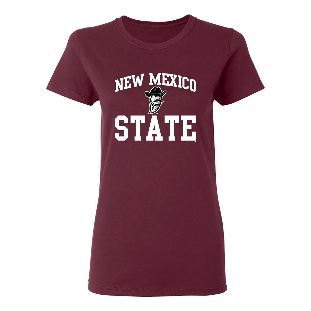 New Mexico State Aggies Arch Logo Women's T-Shirt - Maroon