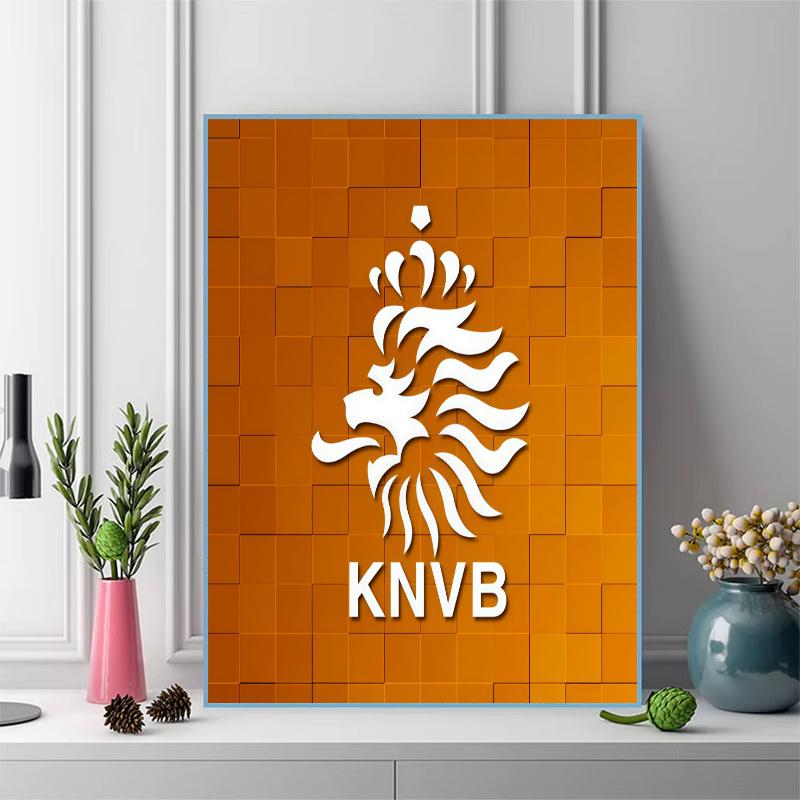 Netherlands national football Pattern 3pcs 100% Round Full Drill 5D DIY Diamond Painting Embroidery Cross Stitch Rhinestone Décor