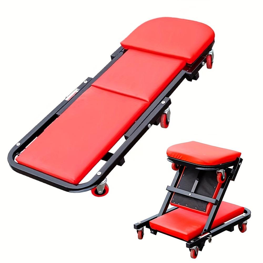 

40 дюймов ИНСТРУМЕНТЫ для авторемонта, 2 В 1 Перекатной Складной Автомобильный Лежак/Сиденье, 6 шт. 2 Роликов, Регулируемый Перекатной Складной Механический Лежак