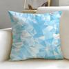 Cracked Ice Pattern Cushion Cover Soft  EasyWash Pillow Case  Versatile for Couch Bed Travel and Office