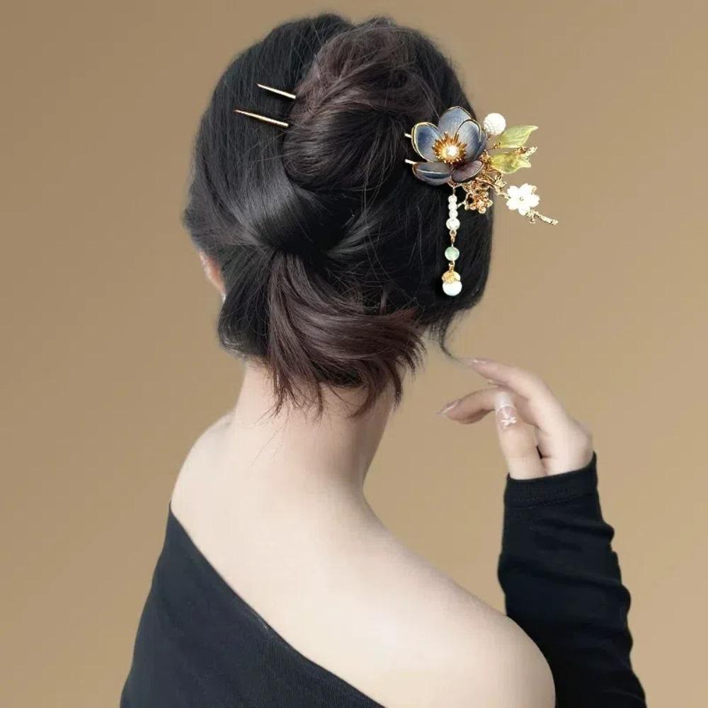 

Tassel Ancient Hair Stick Pearl Hanfu Headwear Classical Tang Dynasty Hairpin Women Style1