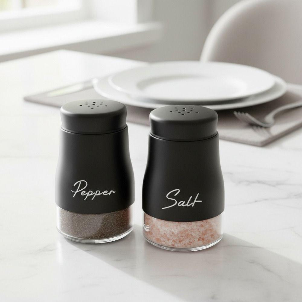 2PCS Leak-proof Salt Pepper Bottle Set Moisture-proof Seasoning Bottle BBQ Seasoning Bottle  Chef