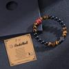 2025 New Natural Stone Bracelet Volleyball Softball Basketball Soccer Football Baseball Bracelet Gifts for Men Teen Girl Boys