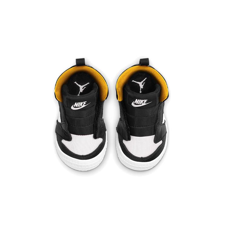 Jordan 1 Crib Bootie Black White Varsity Maize I AT3745-017