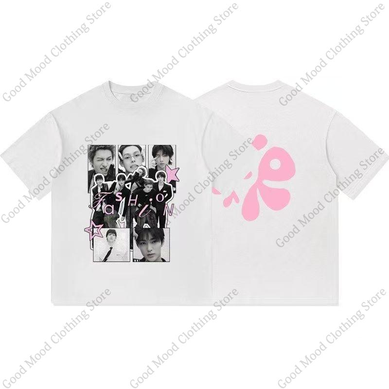 CORTIS Print T Shirt Fashion Street Hip Hop Retro JUHOON KEONHO SEONGHYEON Print Tshirt Kpop Fans Cotton Short Sleeve Tee Tops