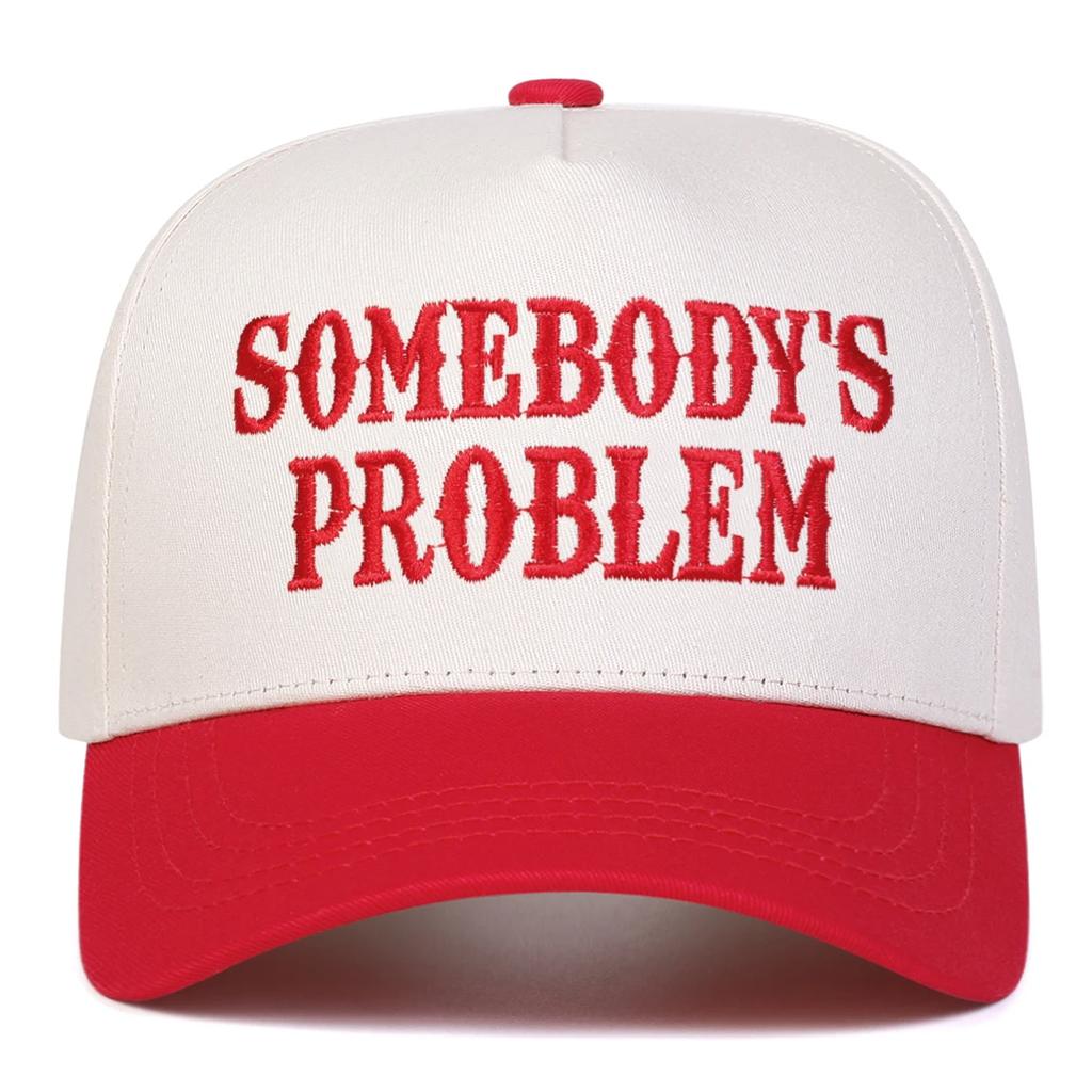 Unisex SOMEBODY'S PROBLEM Letter Embroidery Baseball Caps Spring Autumn Outdoor Adjustable Casual Hats Sunscreen Hat Sports Cap