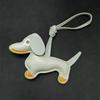 Dog Keychain Pendant Pu Leather Cartoon Pet Bag Charm For Keys And Phones