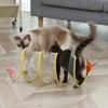 Cat Pet Toys Mouse Shape Balls Foldable Cat Kitten Play Tunnel Funny Cat Stick Mouse Supplies Simulation Mouse Cat Accessories