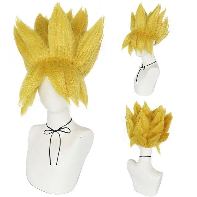 Adult Anime Synthetic Dragon Ball Z Saiyan Son Goku Gogeta Vegetto Cosplay Wig for Halloween Christmas Cosplay