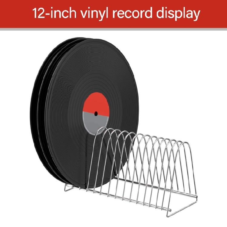 Vinyls Record Organizers From Metal for 7" and 12" Albums 15 Slots for Efficient Storage
