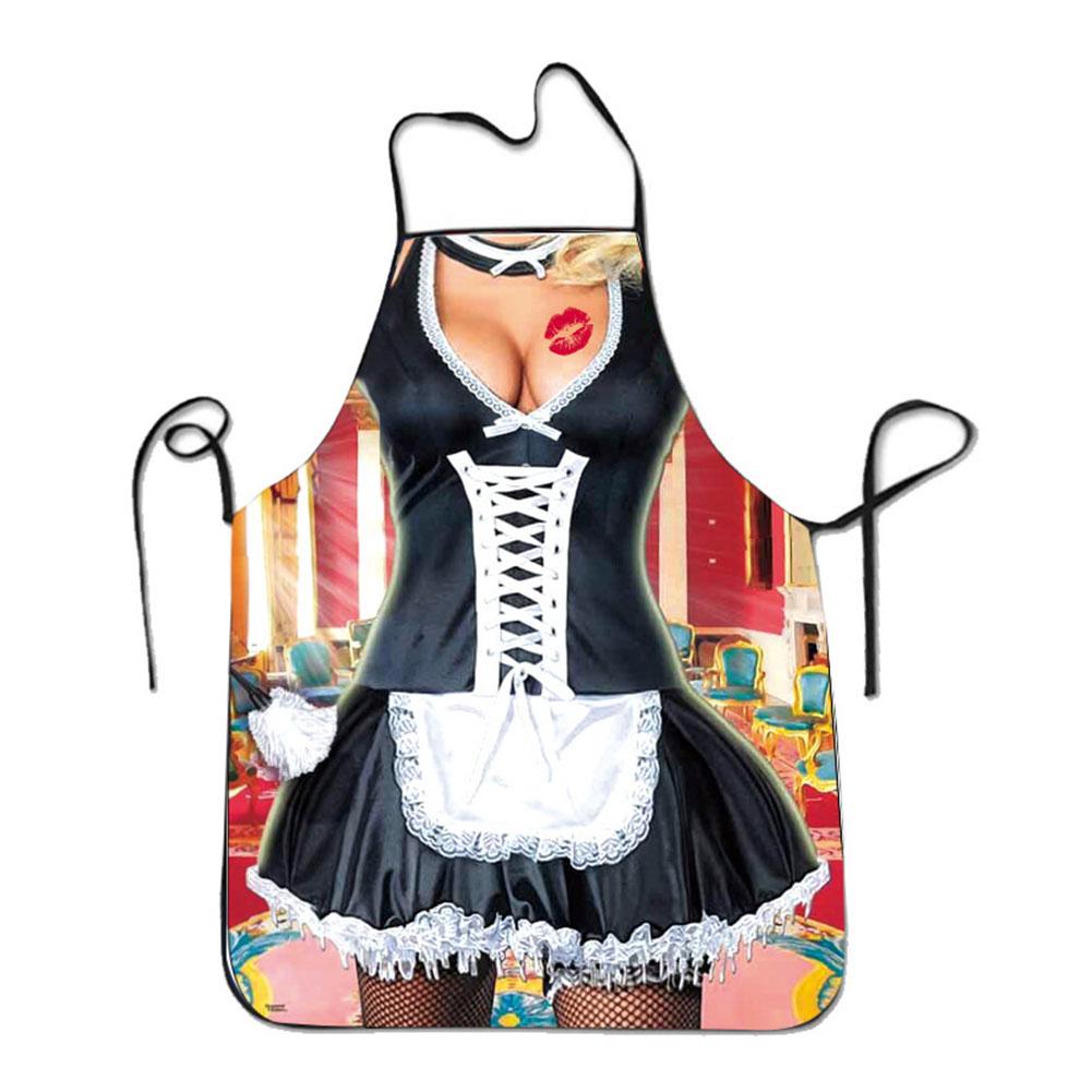 Apron Kitchen Funny Creative Cooking Grilling Baking Women Props Party Personalized Sexy Dressi Z2N2