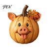 Whimsical Autumn Window Displays Artificial Pumpkin Decor, Cute Animals Decorative Pumpkins, Thanksgiving Resin Pumpkins Animal Figures for Fireplace