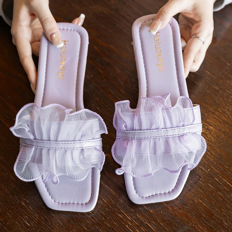 Fashion Flat Shoes Female Slippers Casual Big Size Slides Slipers Women Luxury 2025 Female Shoes Slippers Flat Big Size Slides Fashion 2