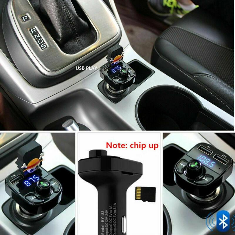 Car Dual USB Port Charger Handsfree Bluetooth FM Transmitter Music Adapter 3.1A