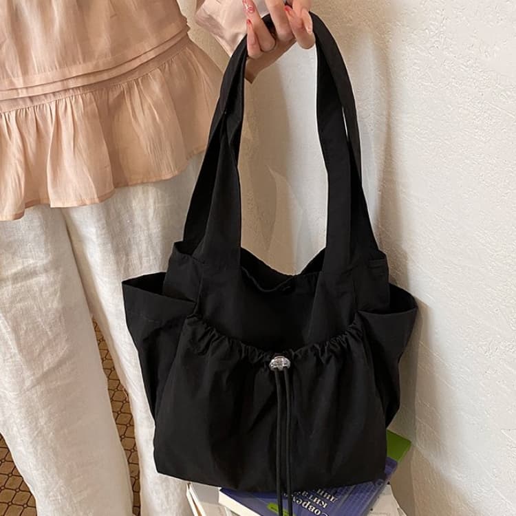Kordelzug-Nylon-Tragetasche Damen-Umhängetasche